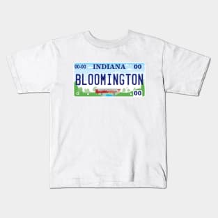 Bloomington Indiana License Plate Kids T-Shirt